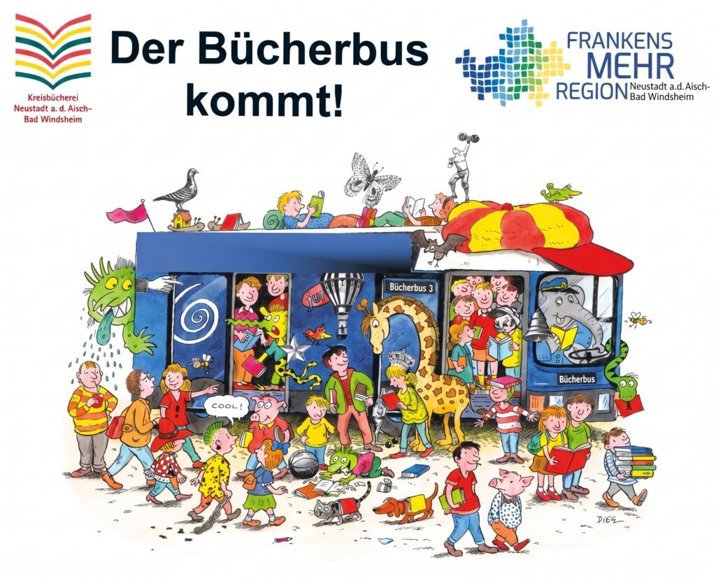 Der Bücherbus kommt: 📚🚌Riesige Medienauswahl direkt vor unserer Haustür! 🧒✨